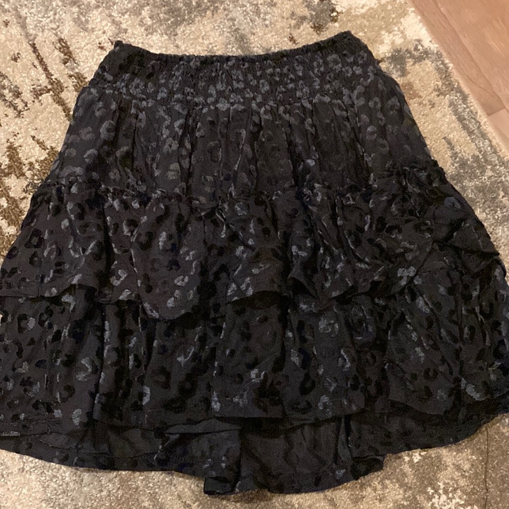 Tiered black skirt